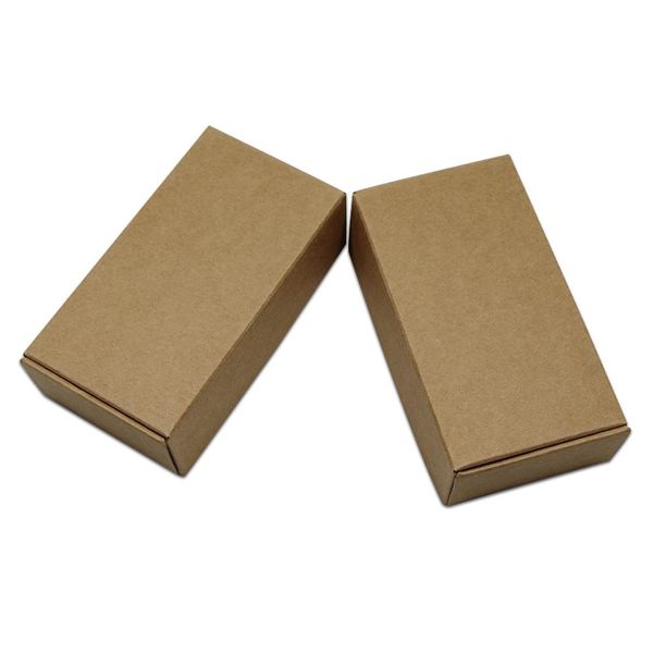 

100pcs lot variety big sizes brown kraft paper package box carton paper wedding favor packaging box paperboard crafts pack box h bbytrl
