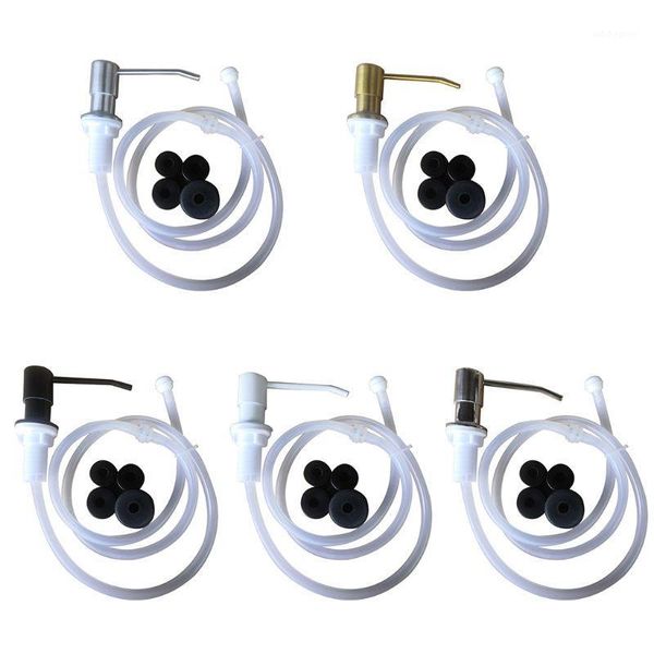 

1set stainless steel sink liquid soap dispenser lotion pump extension tube e7cb1