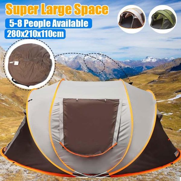 

tents and shelters automatic camping tent easy setup family portable outdoor hiking beach sun protection shelter 5-8 person waterproof