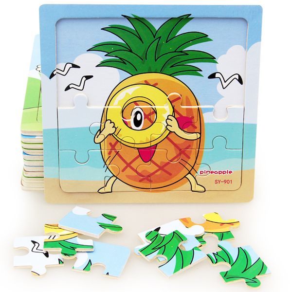 

baby cognition puzzle wooden toys for kids fruit small piece jigsaw educational learning toys for children gift