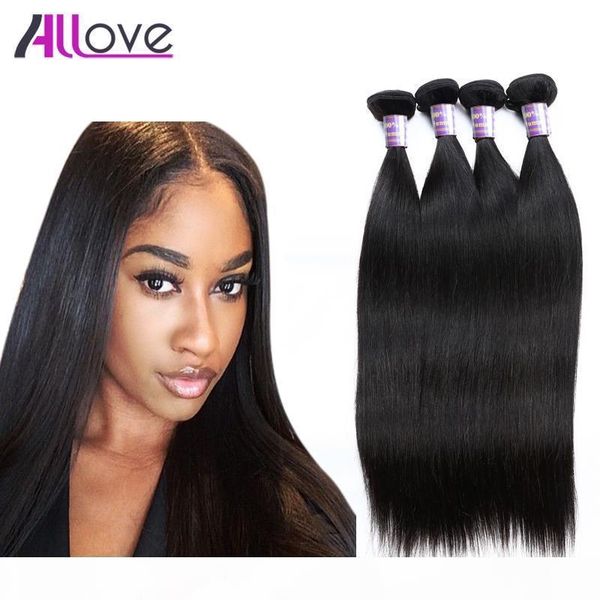

good brazilian human hair weave bundles natural color 8a brazilian hair peruvian silky straight virgin hair bundles 3pcs, Black