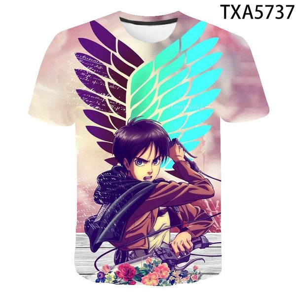 

boy girl movie attack on titan cool 3d print shirts kawaii funny horror men clothing