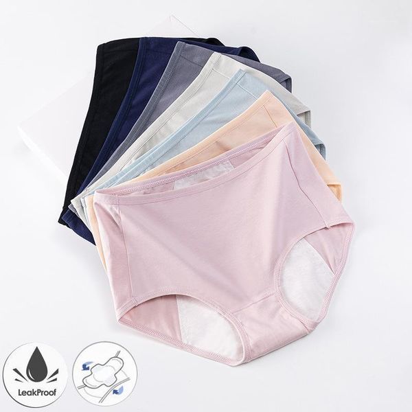 

women's panties for menstruation cotton menstrual plus size culottes menstruelles femme bragas menstruales1, Black;pink