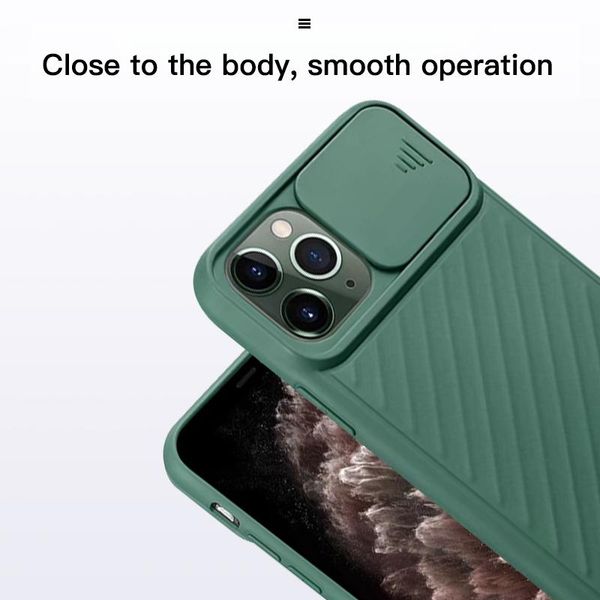 

ultra-thin slider camera privacy silicone phone case for iphone 11 pro xs max xr xs x se 8 7 6s 6 plus bbygda bwkf