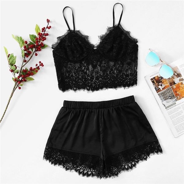 

micro bikini womens plus size sling sleepwear lace nightwear underwear women set lingerie, Black;white