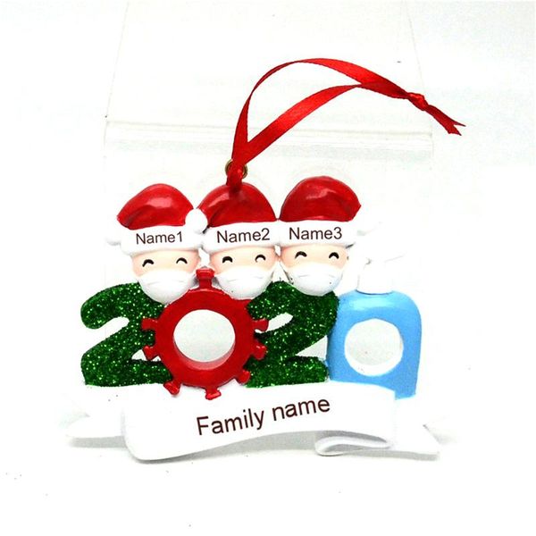 

1*personalized family christmas tree ornament christmas tree decoration, family 3-5 people, 2020
