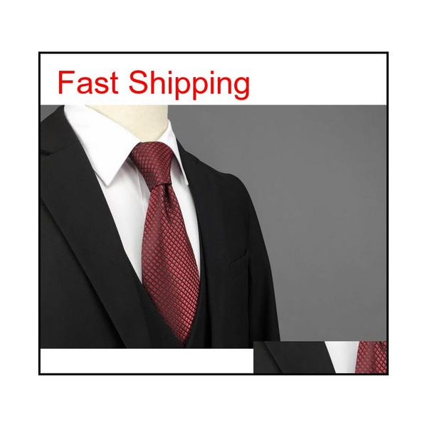 

u25 solid checked burgundy crimson black mens neckties 100% s qylekf homes2007, Blue;purple