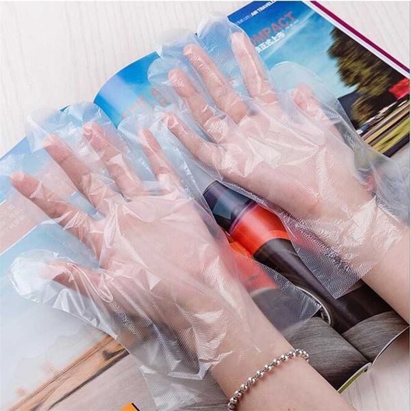 

factoryfovdfor 100pcs/bag plastic disposable prep gloves cooking cleaning food handling kitchen accessories latex free