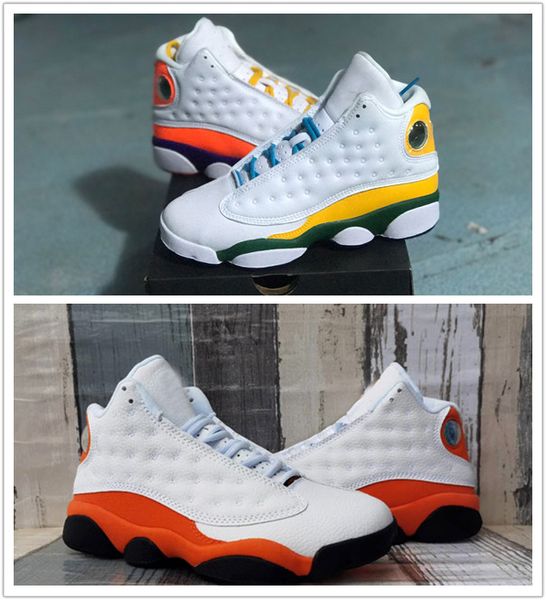 

new arrival jumpman 13 mandarin duck white orange gs playground 3m reflection trainers 13s men basketball shoes sports shoes sup_sneakers, Black