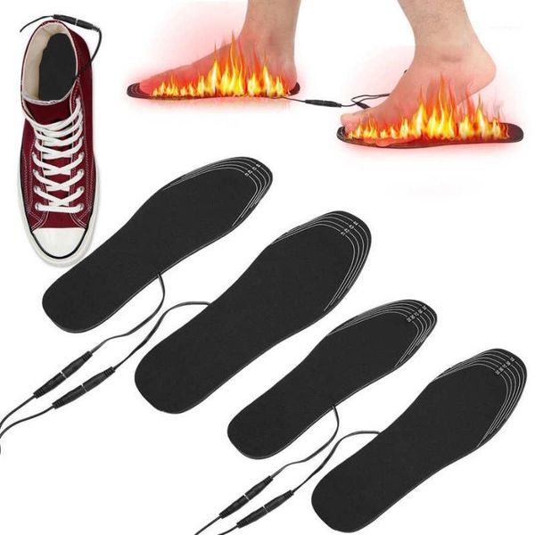 

smart electric heaters winter usb heated shoe insoles foot warming pad mat heating for outdoor sports feet heater1