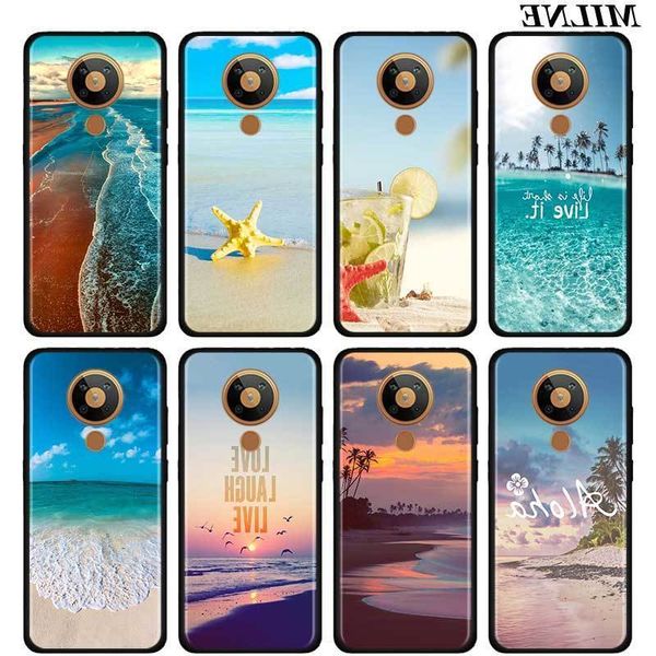 

пальмы на море голубое небо пляж силиконовый чехол обложка для nokia 2,2 2,3 3,2 4,2 6,2 7,2 1,3 5,3 8,3 5g soft black сумки телефон shell