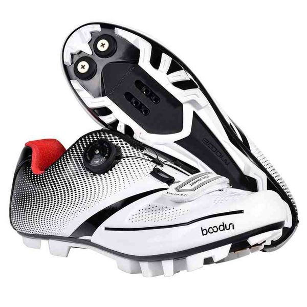 

boodun / burton anti slip a2 road riding shoes outdoor shock absorption rotary buckle mountain lock bicycle, Black