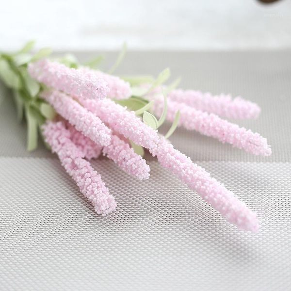 

12 heads artificial lavender silk flower bouquet wedding home party decor1