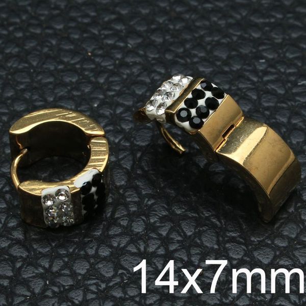 

hoop & huggie fashion stainless steel jewelry multi color earrings for woman girl party gift easkavep, Golden;silver