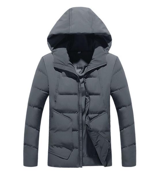 

2021 New Autumn Winter High Quality Hooded Jackets Cotton Men Fashion Streetwear Thick Coat X908, Black