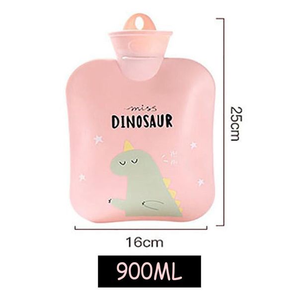 

dinosaur silicone hand warmer water bag microwave heating water injection thermos cute water bottle bag winter warm900ml wmttrj