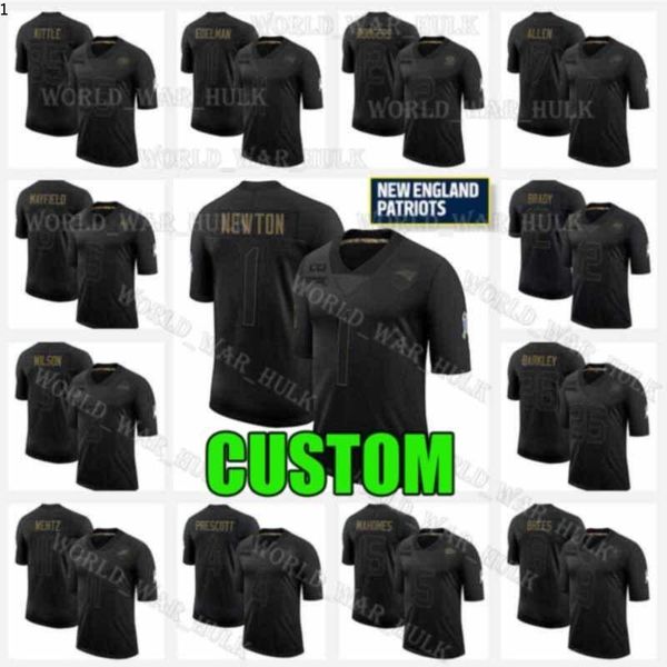 

новая англия патриоты джерси таможня 2020 салют для обслуживания 1 купюр ньютон джулиан эдельман стефон гилмор донта хайнушти tedy bruschi, Black;red