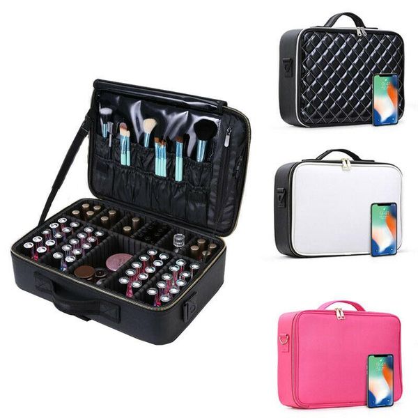 

cosmetic bags & cases noenname-null fashion women travel bag large capacity multi-storey professional make up case