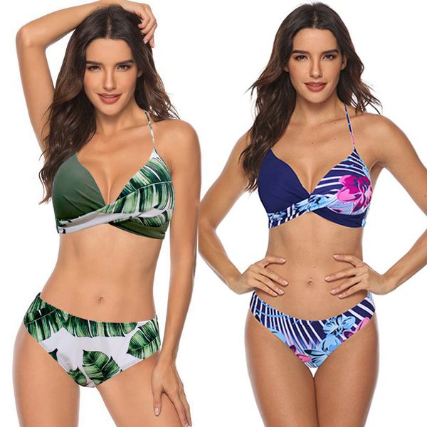 

new bikini set 2020 push up swimwear women retro swimsuit solid plus size tankini vintage bikini female biquini bathing suit 2xl, Black