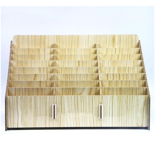 

wooden storage box creative deskoffice meeting finishing grid multi cell phone rack shop display organizer mobil jllzih lucky2005