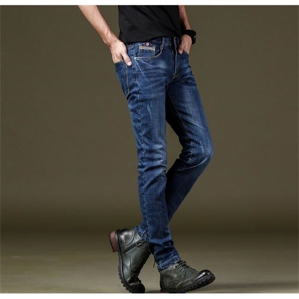 

new arrival good quality men stretch jeans on long length 201111, Blue