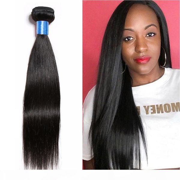 

mink brazilian straight hair extensions 3 bundles 100% human hair bundles natural color silky straight hair weaves, Black
