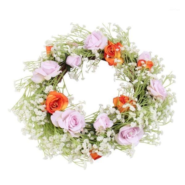 

wedding door wreath simulated flower gypsophila door garland wedding supplies household furniture adornement (colorful)1