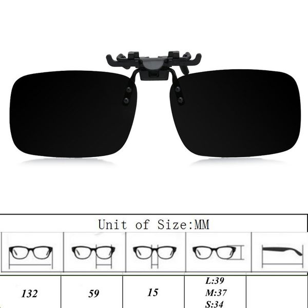 

polarized day night vision new clip-on flip-up lens sunglasses driving glasses 6