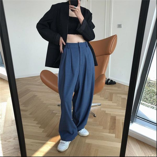

woman pants 2020 casual suit pants harem pants loose high waist trousers mujer pantalones calÃ§as mulher spodnie, Black;white