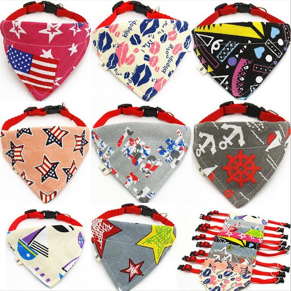 

1pcs cat dog bib scarf pet dog collar adjustable pet neckerchief scarf waterproof saliva towel for small large dogs neckerchief3 wmtbid