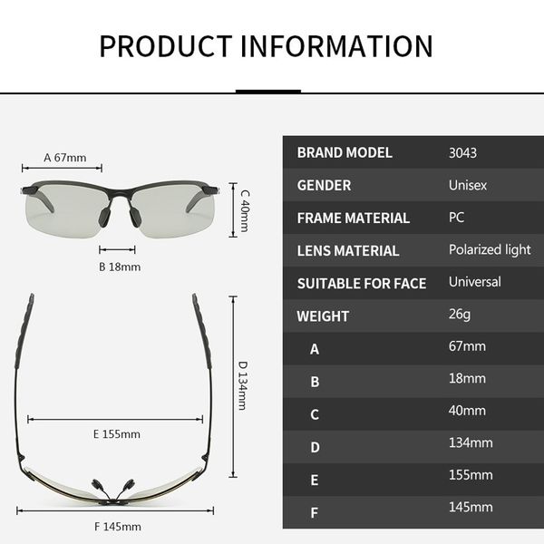 

t vision 2020 pchromic sunglasses polarized men driving chameleon male change color sun glasses