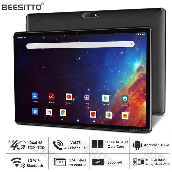 

super tempered glass 10 inch tablet pc 4g lte android 9.0 os octa core 3gb ram 32/64gb rom bluetooth 5g wifi type-c usb tablets1