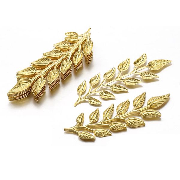 

20pcs 19x64mm gold silver copper leaf charms pendants findings for diy jewelry making necklace earring accessory handmade craft h jllxqk