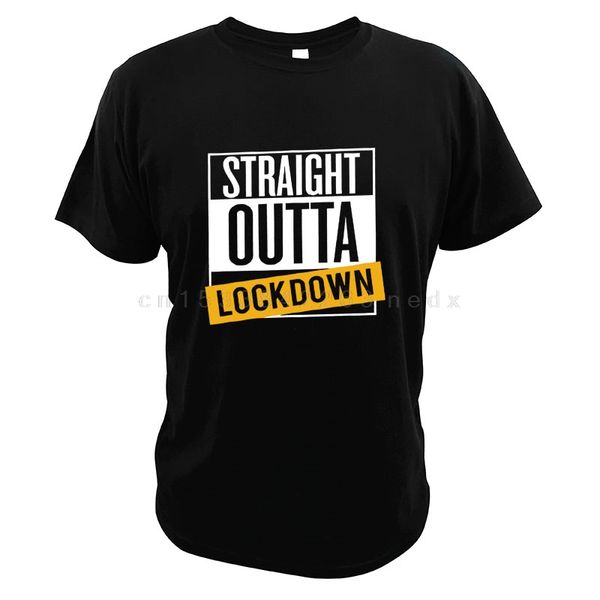 

straight outta lockdown parody quote funny novelty digital print crew neck short sleeves hoodie designers t shirts sweatshirt