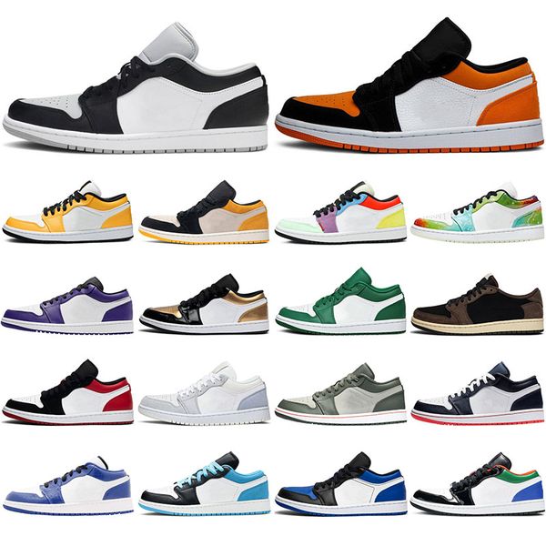 

new low 1 1s jumpman unc basketball shoe low light smoke grey mens womens pine green shadow chicago sports running sneakers trainers 36-45