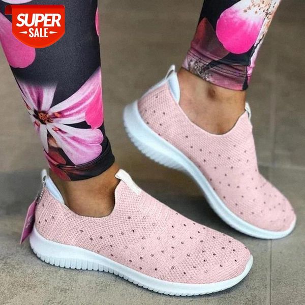 

women sock sneakers fashion bling women casual shoes light ladies slip on loafers shoes woman trainers tenis female flats #wf5k