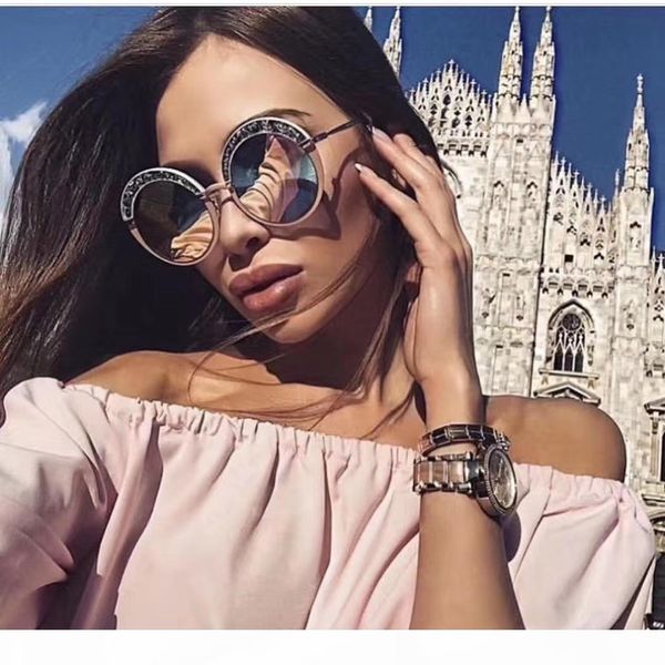 

silver nude gold glitter fashion gotha s round sunglasses sun glasses women sunglasses new with box, White;black