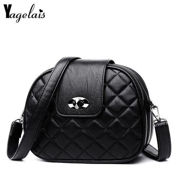 

fashion crossbody bags for women 2020 high capacity 3 layer shoulder bag diamond lattice leather female flap bags