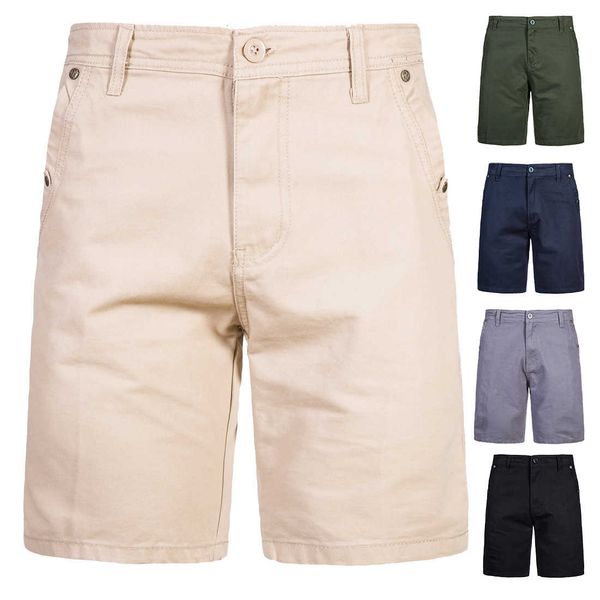 

summer new casual shorts men's straight pants solid color capris 1812-yk052, White;black