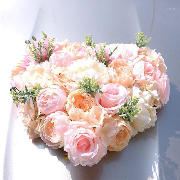 

wedding decoration simulation rose main wedding car decoration artificial flowers centerpieces celebration1