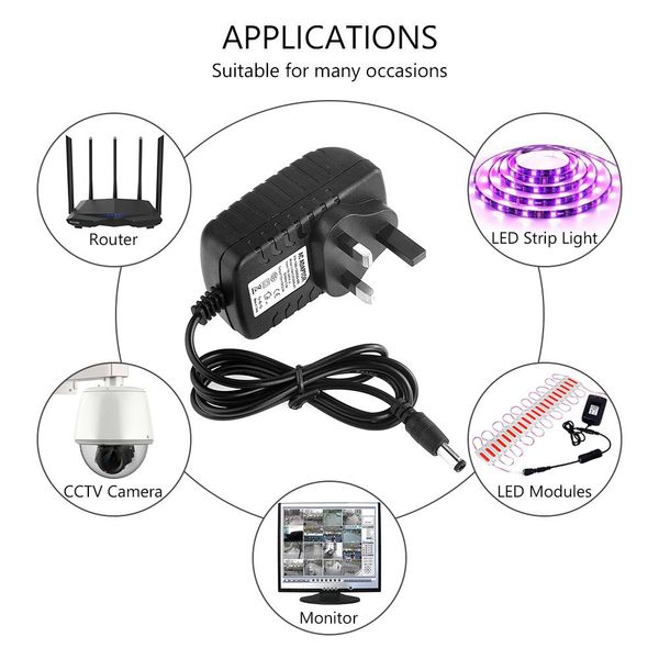 

преобразователь питания адаптер питания eu сша штекер ac 100 240v в постоянный ток 12v 2a переключение трансформатора зарядное устройство дл