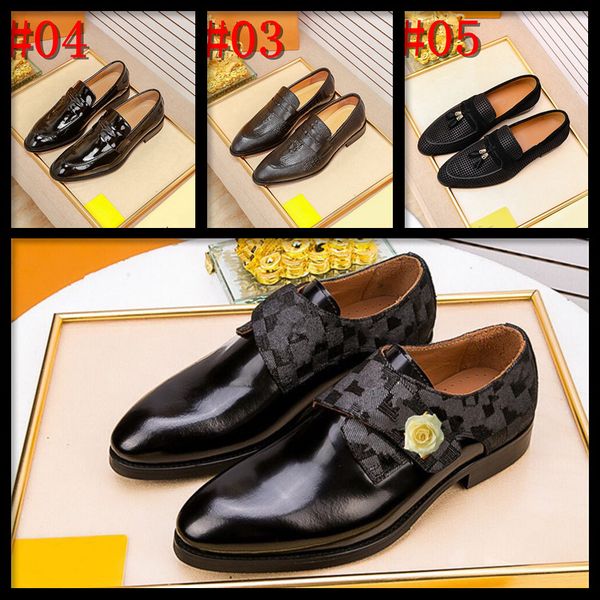 

new fashion 2019 spring autumn luxury men dress shoes business male leather shoes solid color men work shoes slip-on round toe, Black