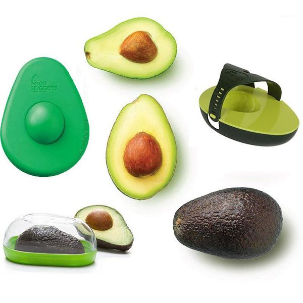 

silicone avocado huggers avo saver box avocado keeper storage container snap-on lid keep your avocados fresh kitchen gadget1