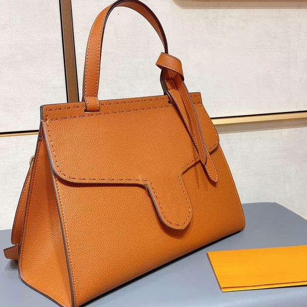 

tote shoulder bag real leather fashion handbag crossbody bags cross body purse plain clutch hardware hasp