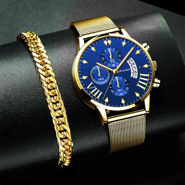 

2021 fashion mens bracelets watches luxury stainless steel mesh belt quartz watch men business casual clock relogio masculino, Slivery;brown