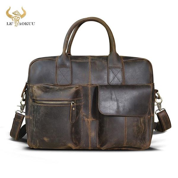 

briefcases natural leather men vintage handbag business briefcase commercia document lapcase male attache portfolio tote bag b331