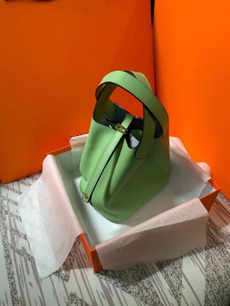 

leather cabbage basket bucket bags ladies shoulder bag vintage soft leather womens messenger ladie with box