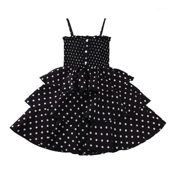 

girl's dresses 2021 summer baby girl wave point princess dress casual ruffle off-shoulder neckline muti-layer one-piece strip tiered dr, Red;yellow
