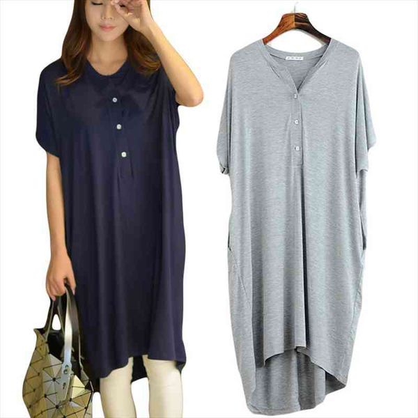 

women nightgowns summer sleepwear casual night dresses plus size short sleeve dresses women loose nightdress home clothes, Black;red