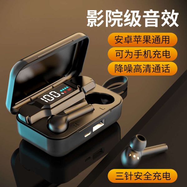 

mini wirels 5.0 bluetooth power headset digital display charging chamber fabric